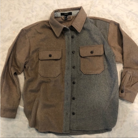 Colorblock Neutral Shacket NWT - Picture 5 of 11